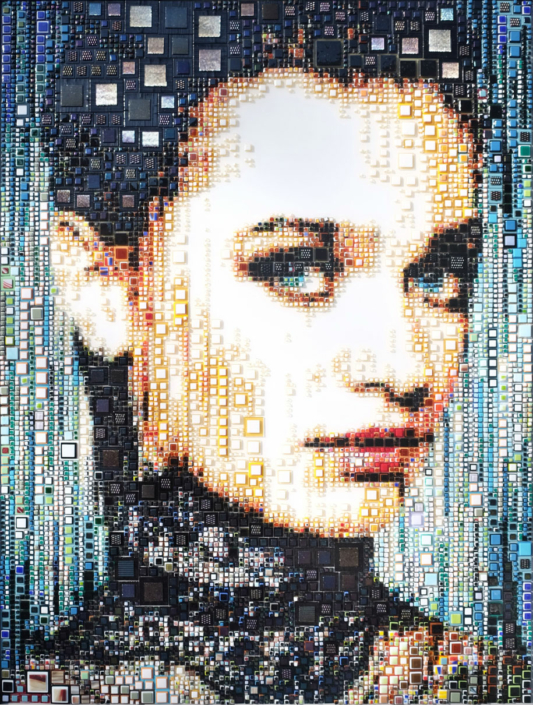 Belfort Girl | Glass Mosaic | 177x135cm | Isabelle Scheltjens