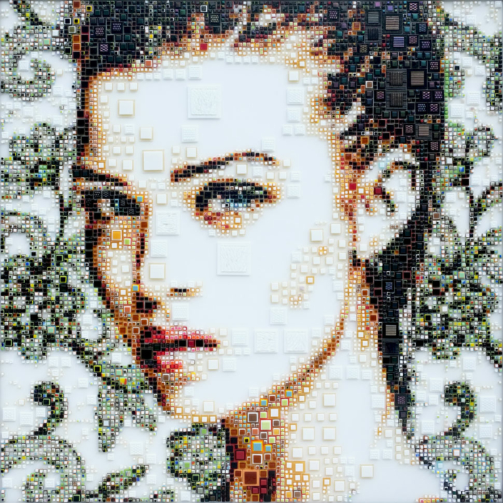 Lovina | Glass Mosaic | 131x131cm | Isabelle Scheltjens